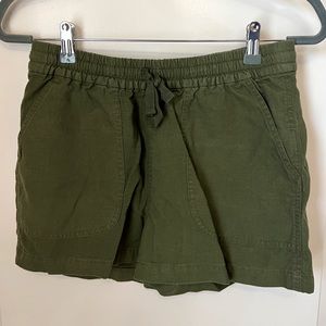 J.Crew Mercantile Olive Green Seaside Short in Linen Blend - Size XS